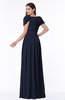 Elegant Scoop Short Sleeve Zip up Chiffon Plus Size Bridesmaid Dresses