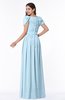 Elegant Scoop Short Sleeve Zip up Chiffon Plus Size Bridesmaid Dresses
