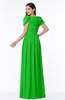 Elegant Scoop Short Sleeve Zip up Chiffon Plus Size Bridesmaid Dresses