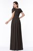 Elegant Scoop Short Sleeve Zip up Chiffon Plus Size Bridesmaid Dresses