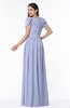 Elegant Scoop Short Sleeve Zip up Chiffon Plus Size Bridesmaid Dresses