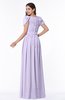Elegant Scoop Short Sleeve Zip up Chiffon Plus Size Bridesmaid Dresses