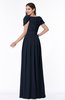 Elegant Scoop Short Sleeve Zip up Chiffon Plus Size Bridesmaid Dresses