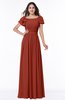 Elegant Scoop Short Sleeve Zip up Chiffon Plus Size Bridesmaid Dresses