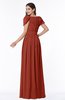 Elegant Scoop Short Sleeve Zip up Chiffon Plus Size Bridesmaid Dresses