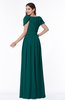 Elegant Scoop Short Sleeve Zip up Chiffon Plus Size Bridesmaid Dresses