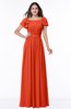 Elegant Scoop Short Sleeve Zip up Chiffon Plus Size Bridesmaid Dresses