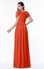 Elegant Scoop Short Sleeve Zip up Chiffon Plus Size Bridesmaid Dresses