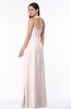 Classic Halter Sleeveless Zip up Chiffon Floor Length Plus Size Bridesmaid Dresses