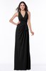 Classic Halter Sleeveless Zip up Chiffon Floor Length Plus Size Bridesmaid Dresses