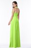 Classic Halter Sleeveless Zip up Chiffon Floor Length Plus Size Bridesmaid Dresses