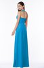 Classic Halter Sleeveless Zip up Chiffon Floor Length Plus Size Bridesmaid Dresses