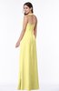 Classic Halter Sleeveless Zip up Chiffon Floor Length Plus Size Bridesmaid Dresses