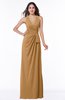 Classic Halter Sleeveless Zip up Chiffon Floor Length Plus Size Bridesmaid Dresses