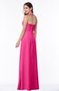 Classic Halter Sleeveless Zip up Chiffon Floor Length Plus Size Bridesmaid Dresses