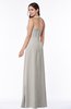 Classic Halter Sleeveless Zip up Chiffon Floor Length Plus Size Bridesmaid Dresses