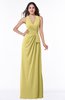 Classic Halter Sleeveless Zip up Chiffon Floor Length Plus Size Bridesmaid Dresses