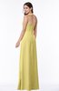 Classic Halter Sleeveless Zip up Chiffon Floor Length Plus Size Bridesmaid Dresses