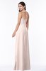 Classic Halter Sleeveless Zip up Chiffon Floor Length Plus Size Bridesmaid Dresses