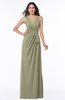 Classic Halter Sleeveless Zip up Chiffon Floor Length Plus Size Bridesmaid Dresses