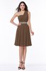 Modern Sleeveless Half Backless Chiffon Knee Length Pleated Plus Size Bridesmaid Dresses