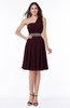 Modern Sleeveless Half Backless Chiffon Knee Length Pleated Plus Size Bridesmaid Dresses