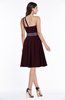 Modern Sleeveless Half Backless Chiffon Knee Length Pleated Plus Size Bridesmaid Dresses