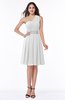 Modern Sleeveless Half Backless Chiffon Knee Length Pleated Plus Size Bridesmaid Dresses