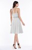 Modern Sleeveless Half Backless Chiffon Knee Length Pleated Plus Size Bridesmaid Dresses