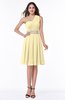 Modern Sleeveless Half Backless Chiffon Knee Length Pleated Plus Size Bridesmaid Dresses