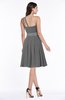 Modern Sleeveless Half Backless Chiffon Knee Length Pleated Plus Size Bridesmaid Dresses
