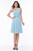 Modern Sleeveless Half Backless Chiffon Knee Length Pleated Plus Size Bridesmaid Dresses
