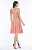 Modern Sleeveless Half Backless Chiffon Knee Length Pleated Plus Size Bridesmaid Dresses