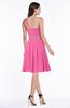Modern Sleeveless Half Backless Chiffon Knee Length Pleated Plus Size Bridesmaid Dresses