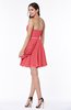Elegant A-line Sleeveless Zipper Short Ribbon Plus Size Bridesmaid Dresses