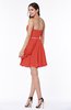 Elegant A-line Sleeveless Zipper Short Ribbon Plus Size Bridesmaid Dresses