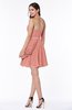 Elegant A-line Sleeveless Zipper Short Ribbon Plus Size Bridesmaid Dresses