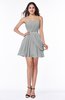 Elegant A-line Sleeveless Zipper Short Ribbon Plus Size Bridesmaid Dresses