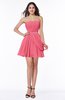 Elegant A-line Sleeveless Zipper Short Ribbon Plus Size Bridesmaid Dresses