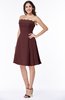 Glamorous A-line Strapless Sleeveless Half Backless Plus Size Bridesmaid Dresses