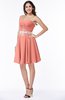 Elegant A-line Strapless Zip up Chiffon Rhinestone Plus Size Bridesmaid Dresses