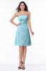 Gorgeous A-line Strapless Zipper Knee Length Plus Size Bridesmaid Dresses