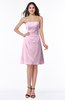 Gorgeous A-line Strapless Zipper Knee Length Plus Size Bridesmaid Dresses