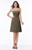 Gorgeous A-line Strapless Zipper Knee Length Plus Size Bridesmaid Dresses
