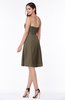 Gorgeous A-line Strapless Zipper Knee Length Plus Size Bridesmaid Dresses