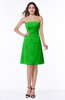 Gorgeous A-line Strapless Zipper Knee Length Plus Size Bridesmaid Dresses