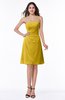 Gorgeous A-line Strapless Zipper Knee Length Plus Size Bridesmaid Dresses