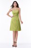 Gorgeous A-line Strapless Zipper Knee Length Plus Size Bridesmaid Dresses