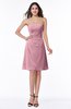 Gorgeous A-line Strapless Zipper Knee Length Plus Size Bridesmaid Dresses