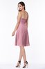 Gorgeous A-line Strapless Zipper Knee Length Plus Size Bridesmaid Dresses
